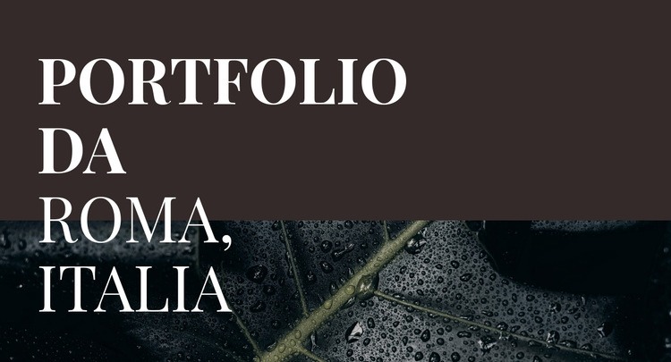 Il nostro portfolio artistico Modello HTML5