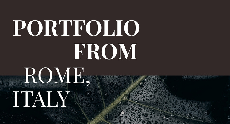 Our art portfolio One Page Template