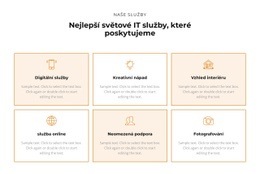 Podívejte Se Na Služby Šablona Webu HTML CSS