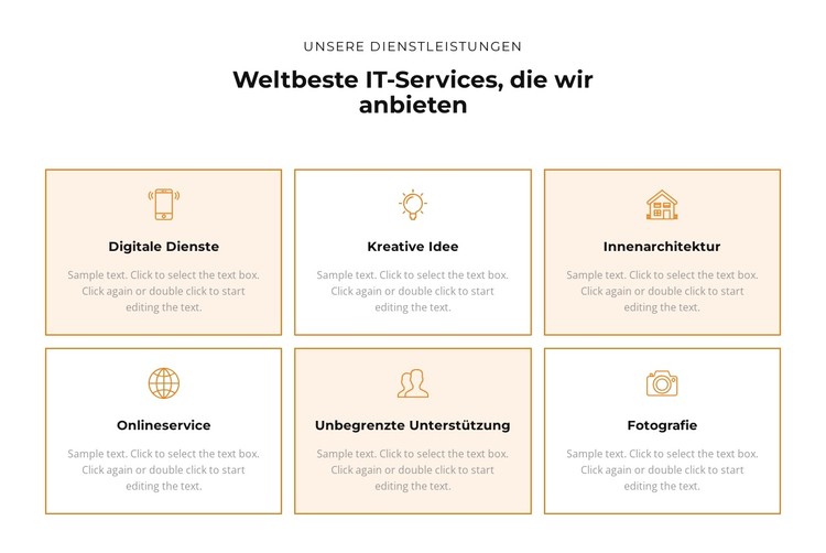 Sehen Sie sich die Dienstleistungen an CSS-Vorlage