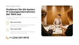 IT-Leitung Im Büro – Responsiver Website-Builder