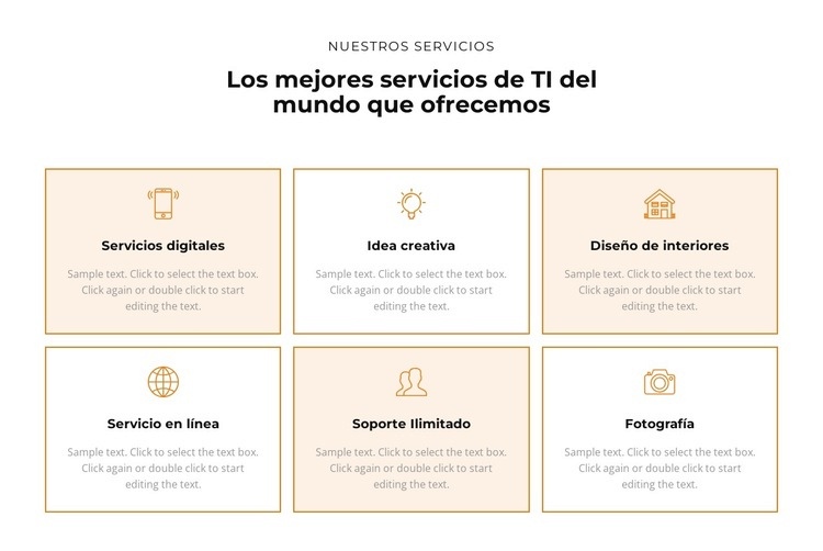 Consulta los servicios Maqueta de sitio web