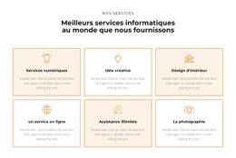 Découvrez Les Prestations Modèle De Site Web HTML CSS