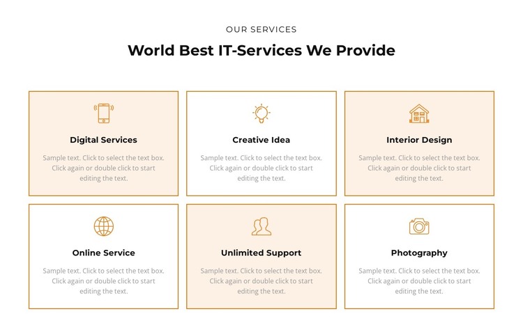 Check out the services HTML Template