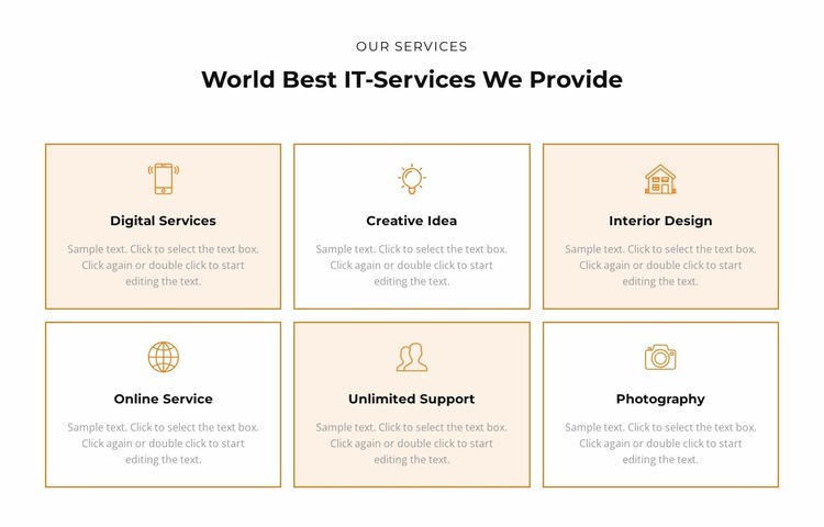 Check out the services Html Website Builder