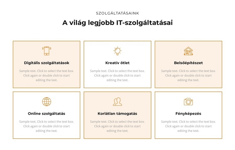 Tekintse meg a szolgáltatásokat Sablon