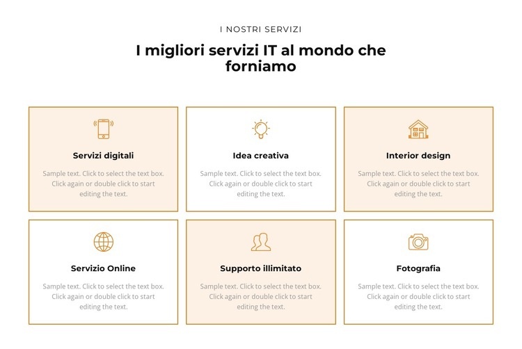 Scopri i servizi Mockup del sito web