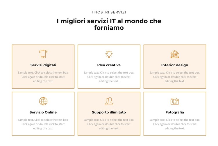 Scopri i servizi Modello CSS