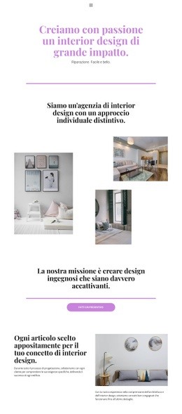 Scelta Del Design Per La Casa Un Modello Di Pagina