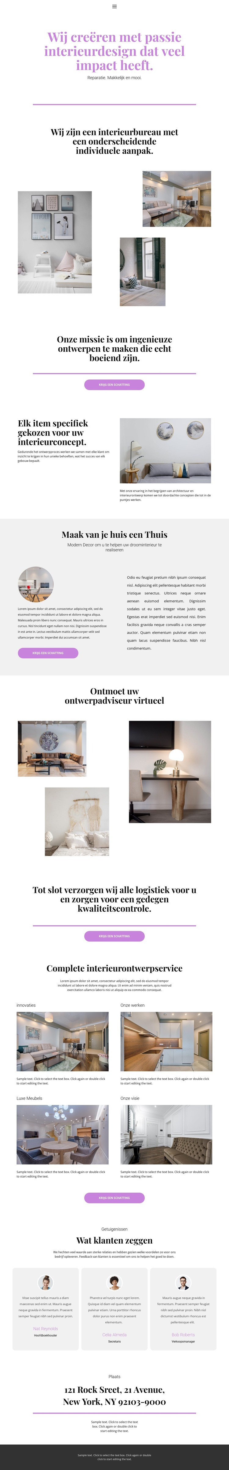 Ontwerpkeuze voor het huis HTML-sjabloon