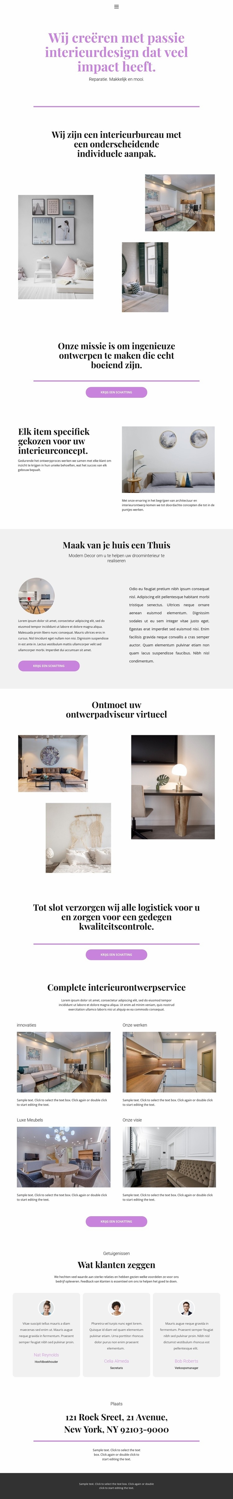 Ontwerpkeuze voor het huis Html Website Builder