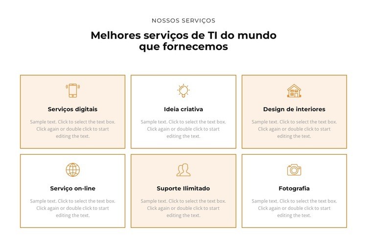 Confira os serviços Modelos de construtor de sites