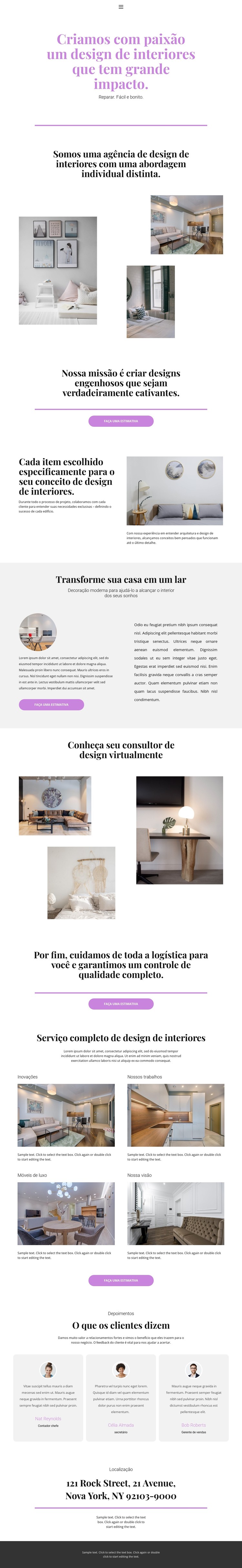 Escolha do projeto para a casa Template CSS