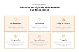 Confira Os Serviços - Modelo HTML5 Profissional Personalizável