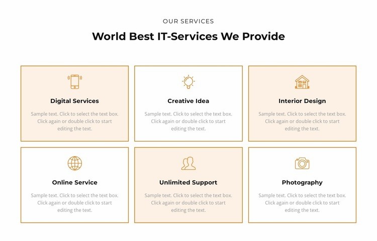 Check out the services Squarespace Template Alternative