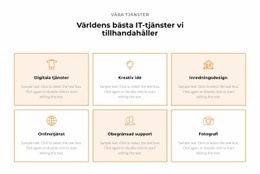 Kolla In Tjänsterna HTML CSS-Webbplatsmall