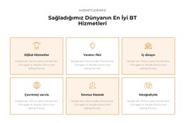 Hizmetlere Göz Atın HTML CSS Web Sitesi Şablonu