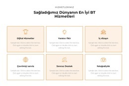 Hizmetlere Göz Atın - Ücretsiz Tek Sayfalık Web Sitesi