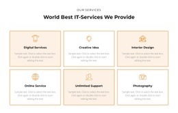 Check Out The Services - Multi-Purpose Web Page Design