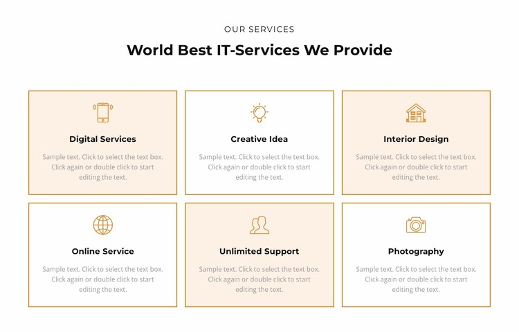 Check out the services Website Mockup