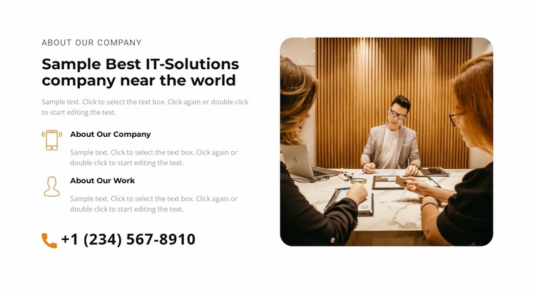 IT direction in the office Website Template