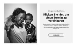 Website-Seite Für Kurse Für Ein Kind Entwickeln