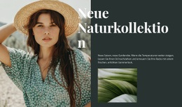 Premium-Website-Modell Für Naturmode-Kollektion