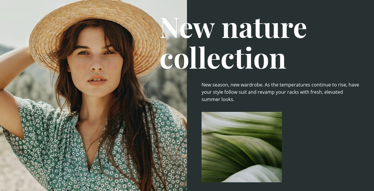 Nature fashion collection Elementor Template Alternative