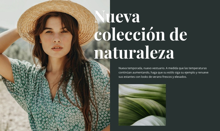 Colección de moda Nature Maqueta de sitio web