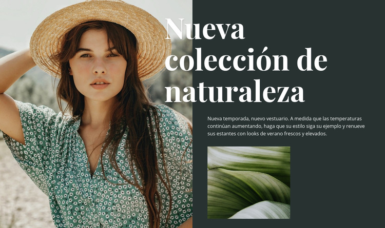 Colección de moda Nature Plantilla de sitio web