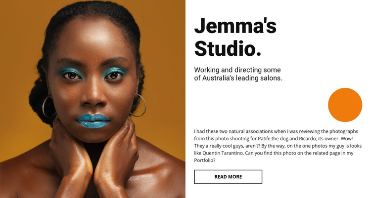 Evening make-up Homepage Design