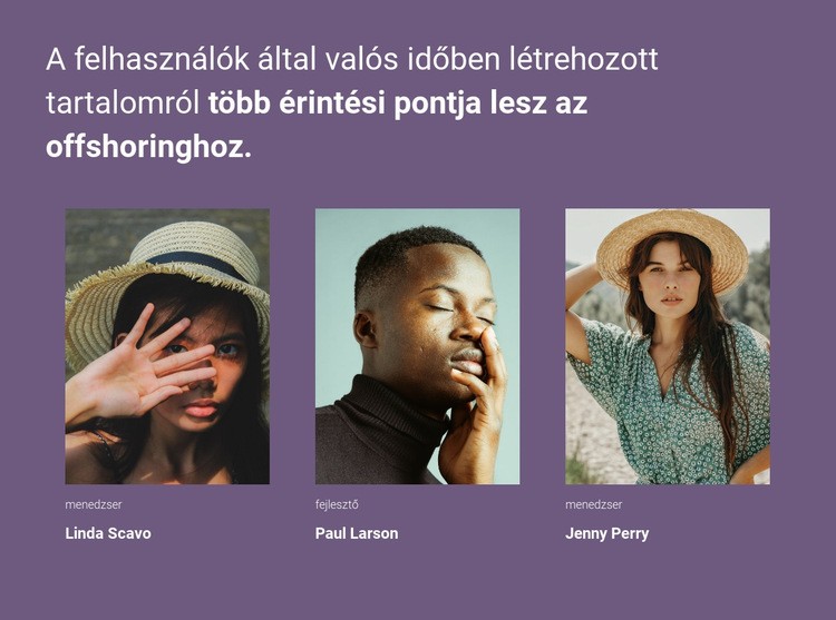 Segítőink Weboldal sablon