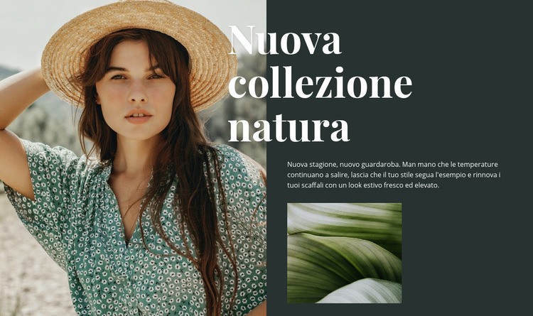 Collezione di moda natura Mockup del sito web