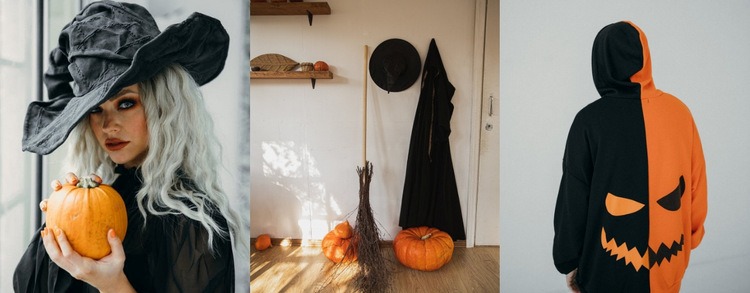 Galleria d'arte di Halloween Mockup del sito web