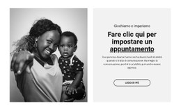 Sito Web Della Pagina Per Sviluppo Di Corsi Per Un Bambino