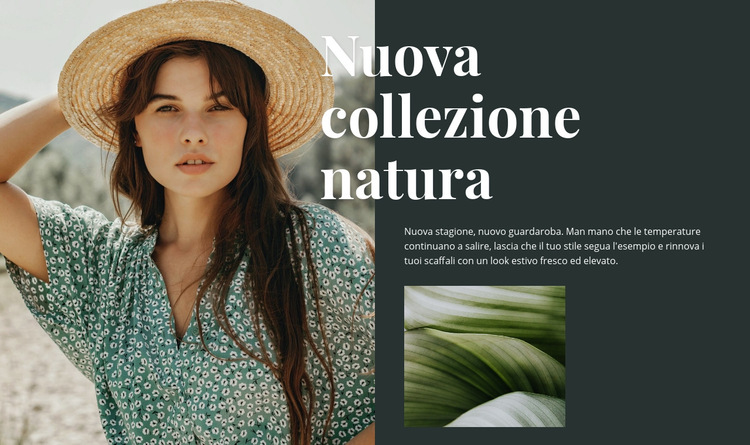 Collezione di moda natura Modello di sito Web