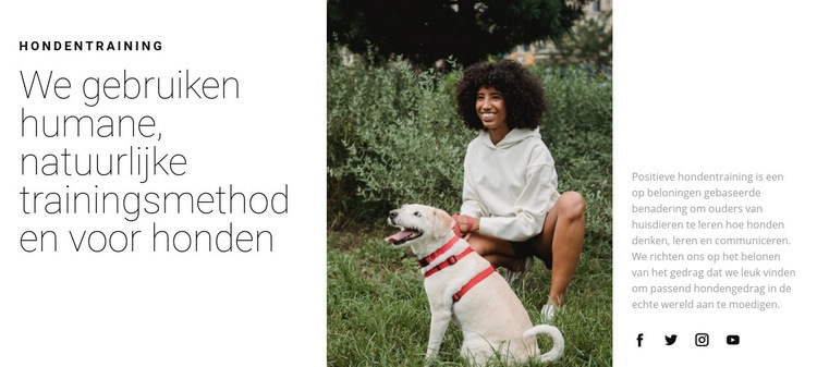 Hond uitlaten HTML5-sjabloon