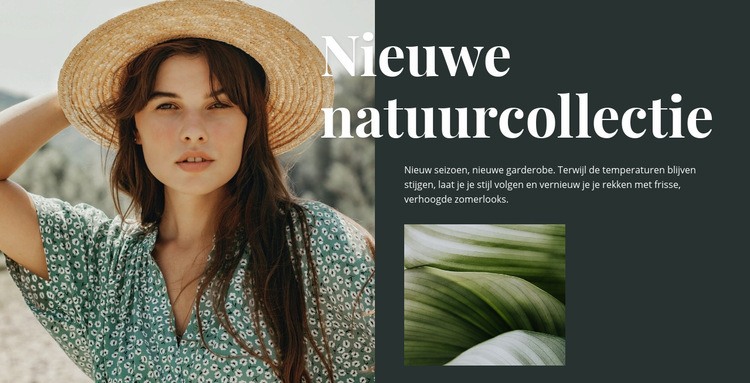 Nature fashion collectie Sjabloon voor één pagina
