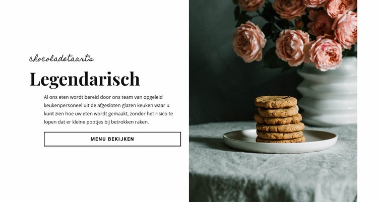 Chocoladecake eten Website ontwerp