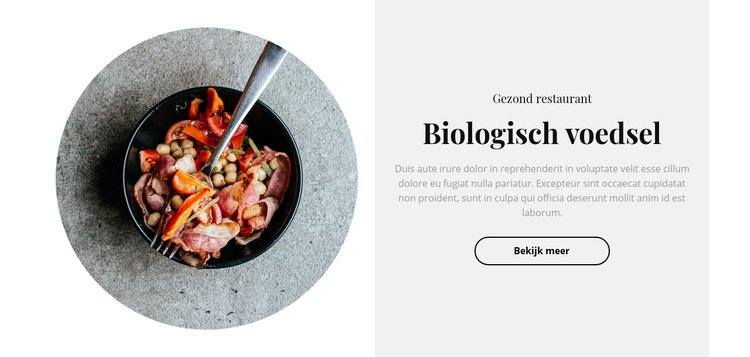 Pittig eten Website sjabloon