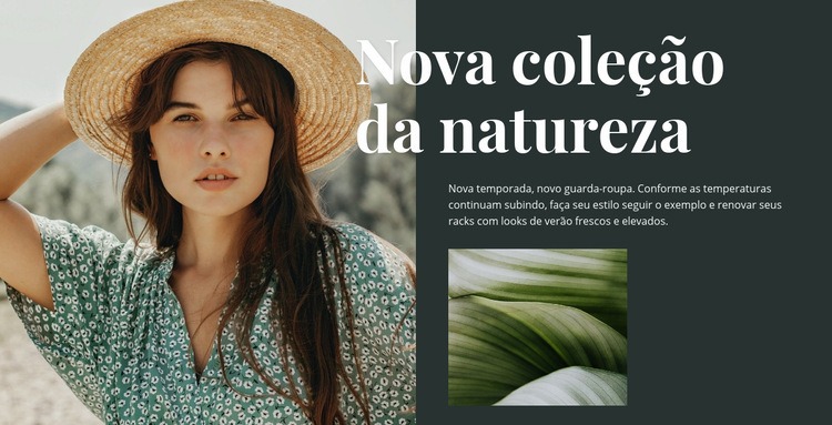 Coleção de moda da natureza Design do site