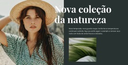 Maquete De Site Premium Para Coleção De Moda Da Natureza