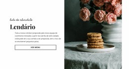 HTML5 Responsivo Para Comida De Bolo De Chocolate