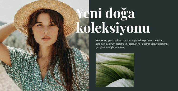 Doğa moda koleksiyonu Açılış sayfası