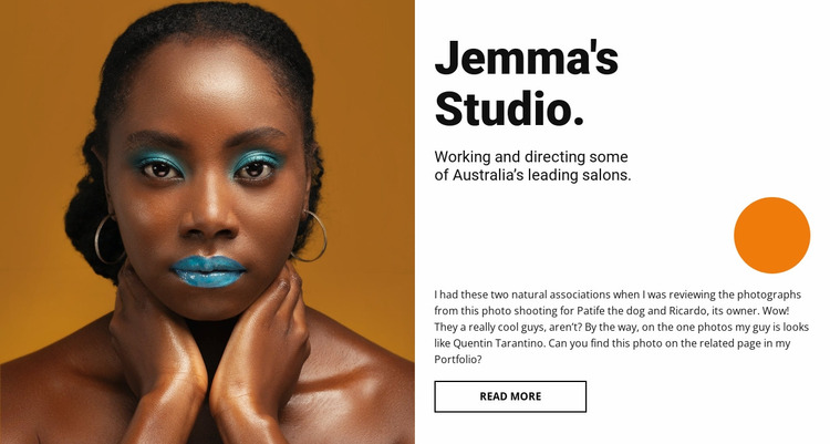 Evening make-up Website Mockup