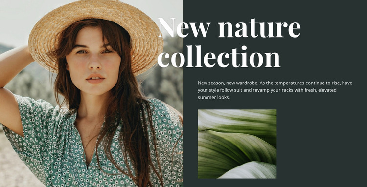 Nature fashion collection Website Mockup
