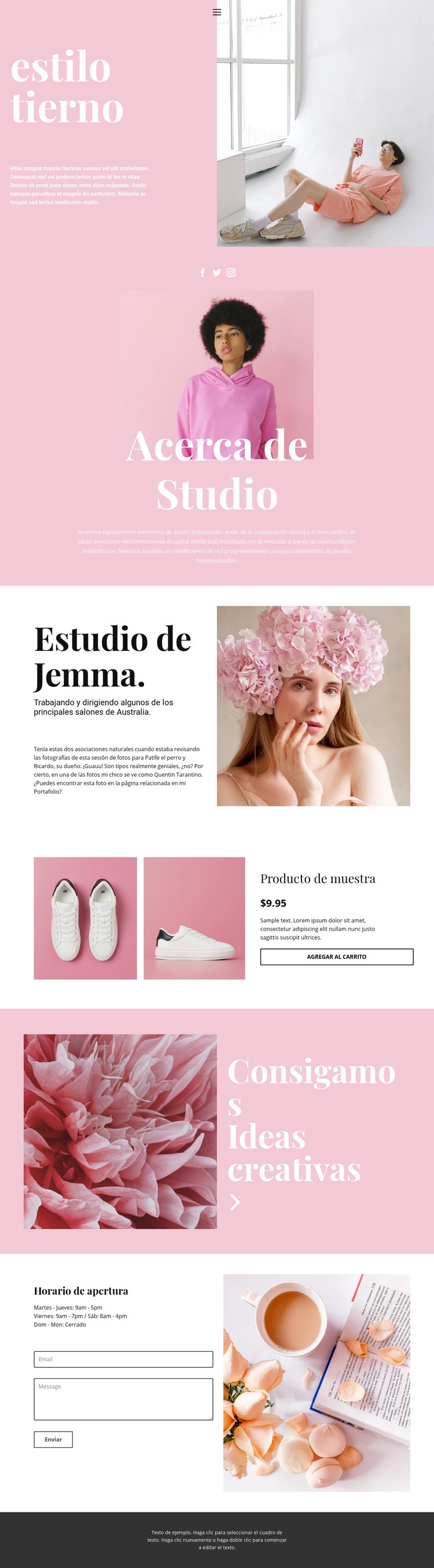 Noticias de moda Creador de sitios web HTML