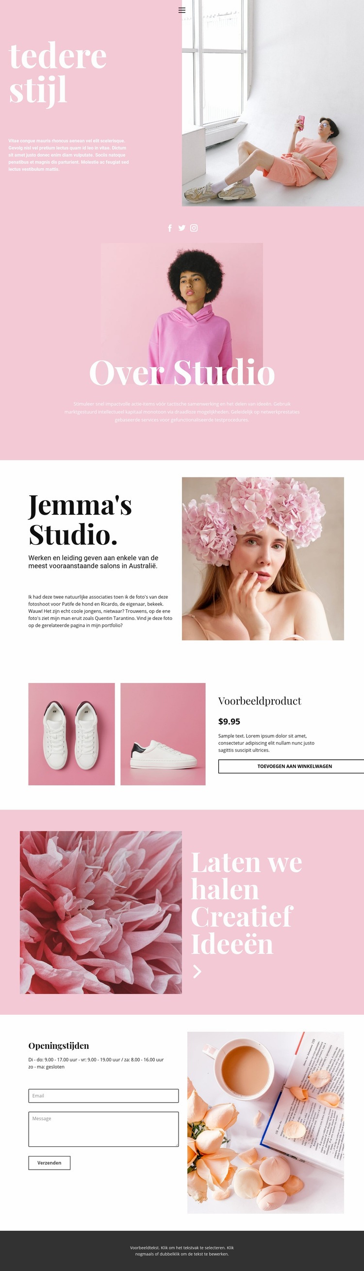 Fashion nieuws Website Builder-sjablonen