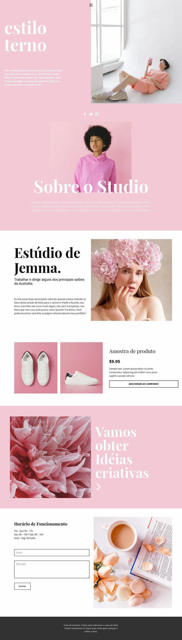 Notícias de moda Design do site