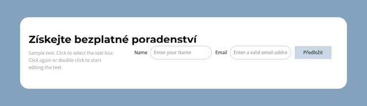 Nechte si zdarma poradit Šablona CSS